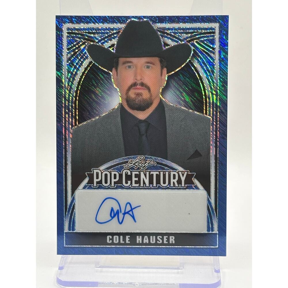 2024 Leaf Metal Pop Century Cole Hauser Blue Shimmer Auto 5/6 SP Rip Yellowstone